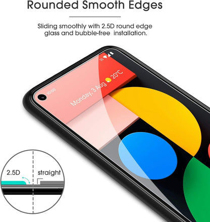 [3 Pack Screen Protector for Google Pixel 5 - Tempered Glass/Case Friendly/Anti Scratch Screen Protector for Google Pixel 5