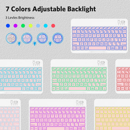 Large Print Bluetooth Keyboard for iPad & Tablets, Backlit, Pink