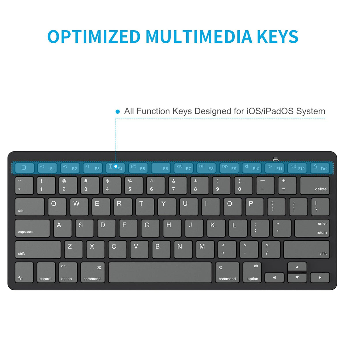 Ultra-Slim Bluetooth Keyboard for iPad,iPad Pro/Air/Mini,iPhone