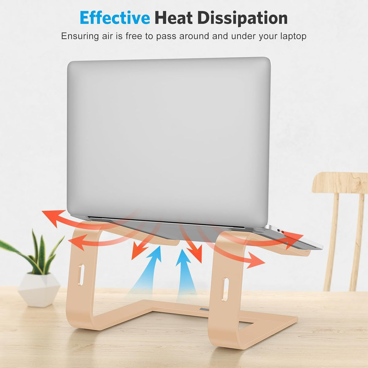 Laptop Stand, Detachable Mount for MacBook Air/Pro Dell HP Gold