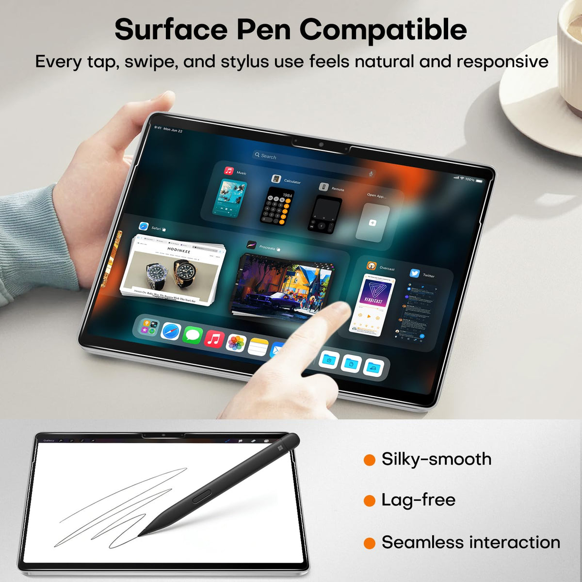 Privacy Screen Protector for Surface Pro 12th/11/10/9/8/X-13 inch