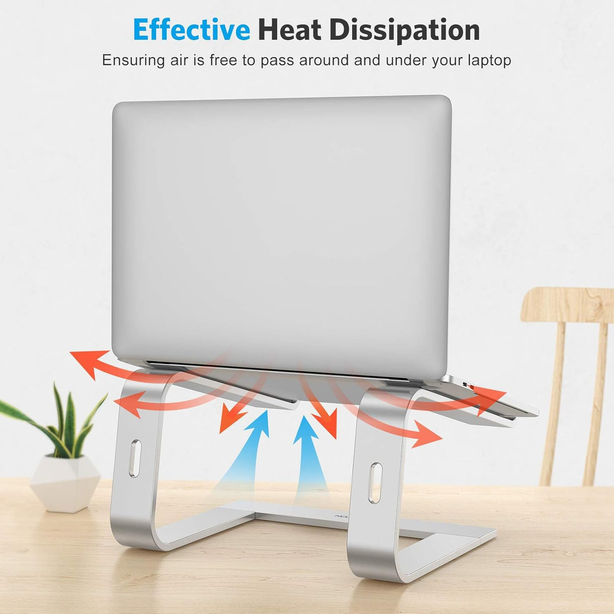 Laptop Stand, Detachable Mount for MacBook Air/Pro Dell HP Silver