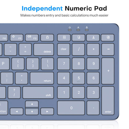 USB-A & Type-C Dual Interface Wired Keyboard for Mac,Numeric Keypad