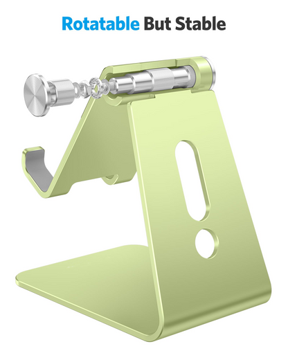 C2 Adjustable Aluminum Cell Phone Stand with Charging Cutout, Green