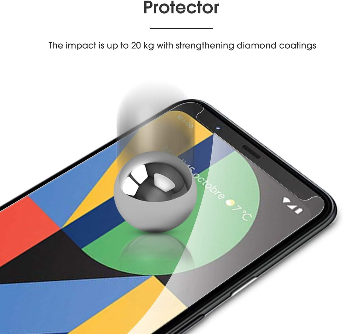 [4 Pack] Screen Protector Compatible with Google Pixel 4XL, Tempered Glass Screen Protector for Google Pixel 4 XL 2019 Released, Scratch Resistant/Case Friendly