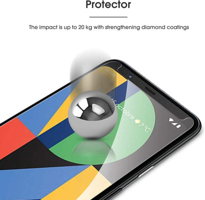 [4 Pack] Screen Protector Compatible with Google Pixel 4XL, Tempered Glass Screen Protector for Google Pixel 4 XL 2019 Released, Scratch Resistant/Case Friendly