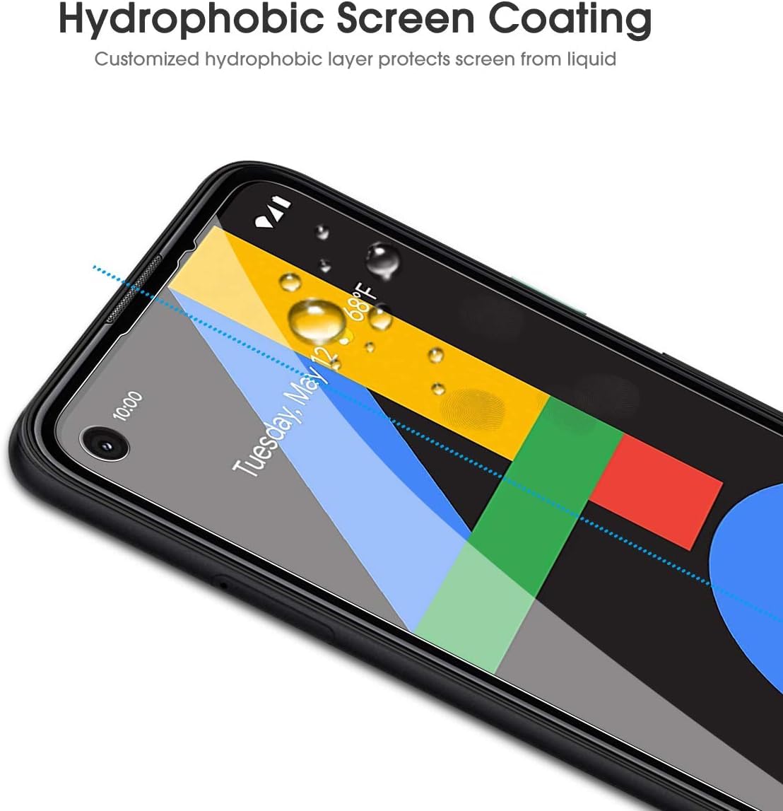 [4 Pack] Screen Protector for Google Pixel 4a (Not Fit for 4a 5G), Scratch Resistant/Easy-Install/Bubble Free/Tempered Glass Screen Protector Compatible with Google Pixel 4a