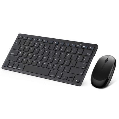 Bluetooth Keyboard and Mouse for iPad, Slim & Silent, Black