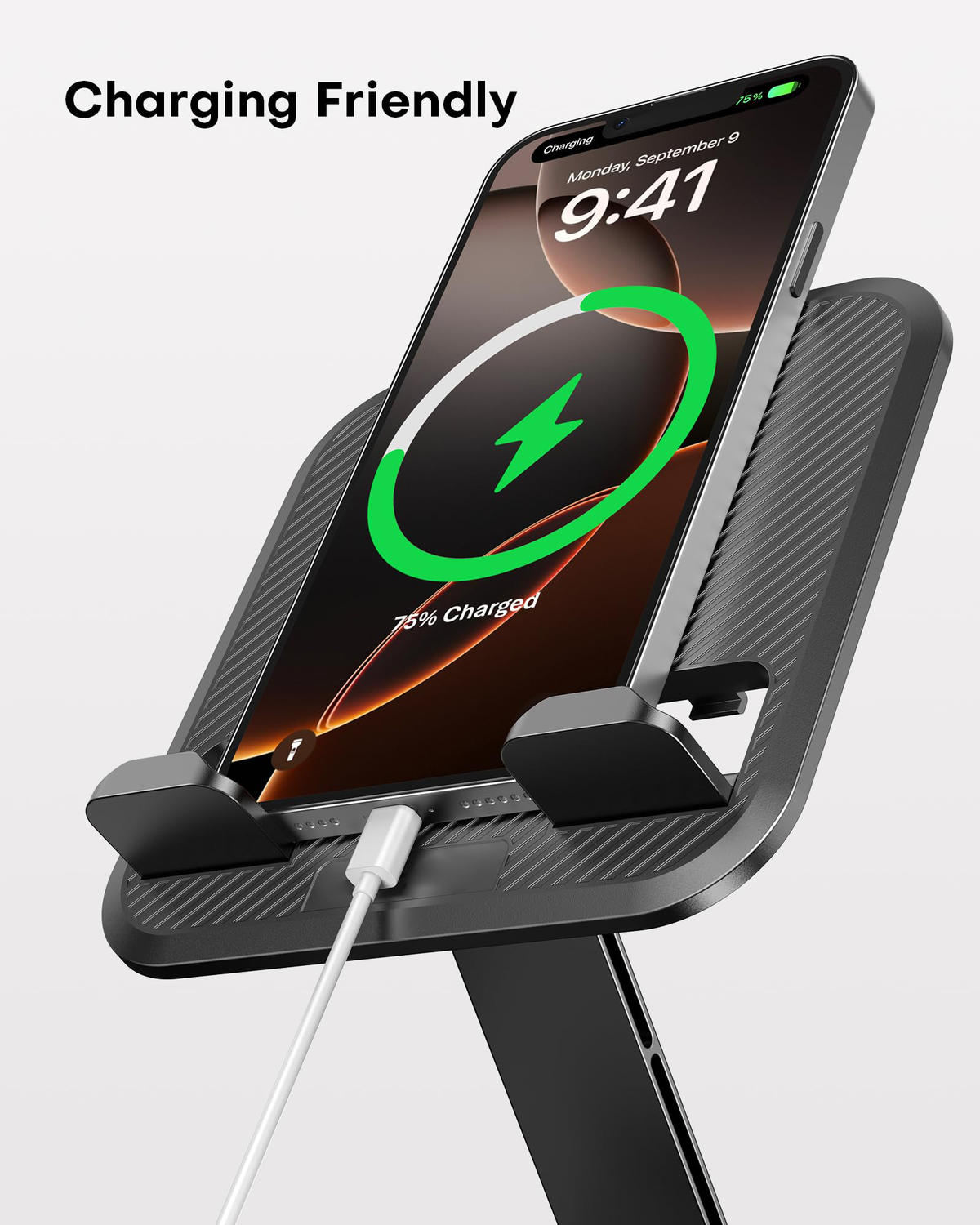 TA04 Ultra-Slim Tablet Stand for iPad, Swivel Phone Holder for Desk