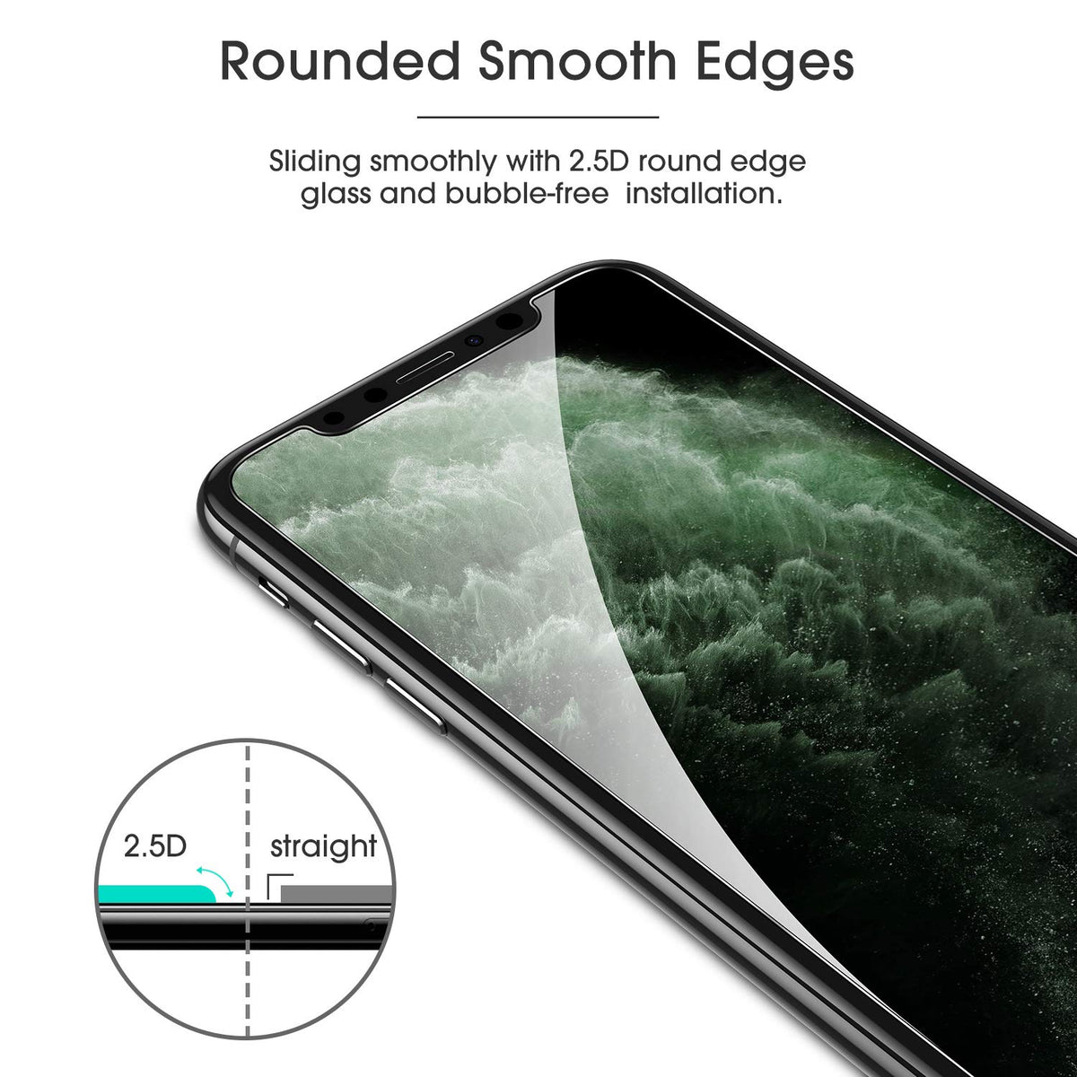 Pack of 4 Tempered Glass Screen Protector Film for iPhone 11 Pro/X/XS [Installation Kit Provided] Anti-Scratch, Easy Installation, Bubble-Free, Transparent [5.8 Inches/5.8 Inches)