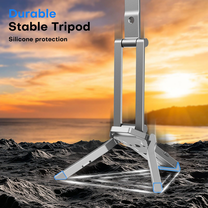 TP06-E [3-Adjust] Sturdy Magnetic Phone Tripod for iPhone 17, Sliver